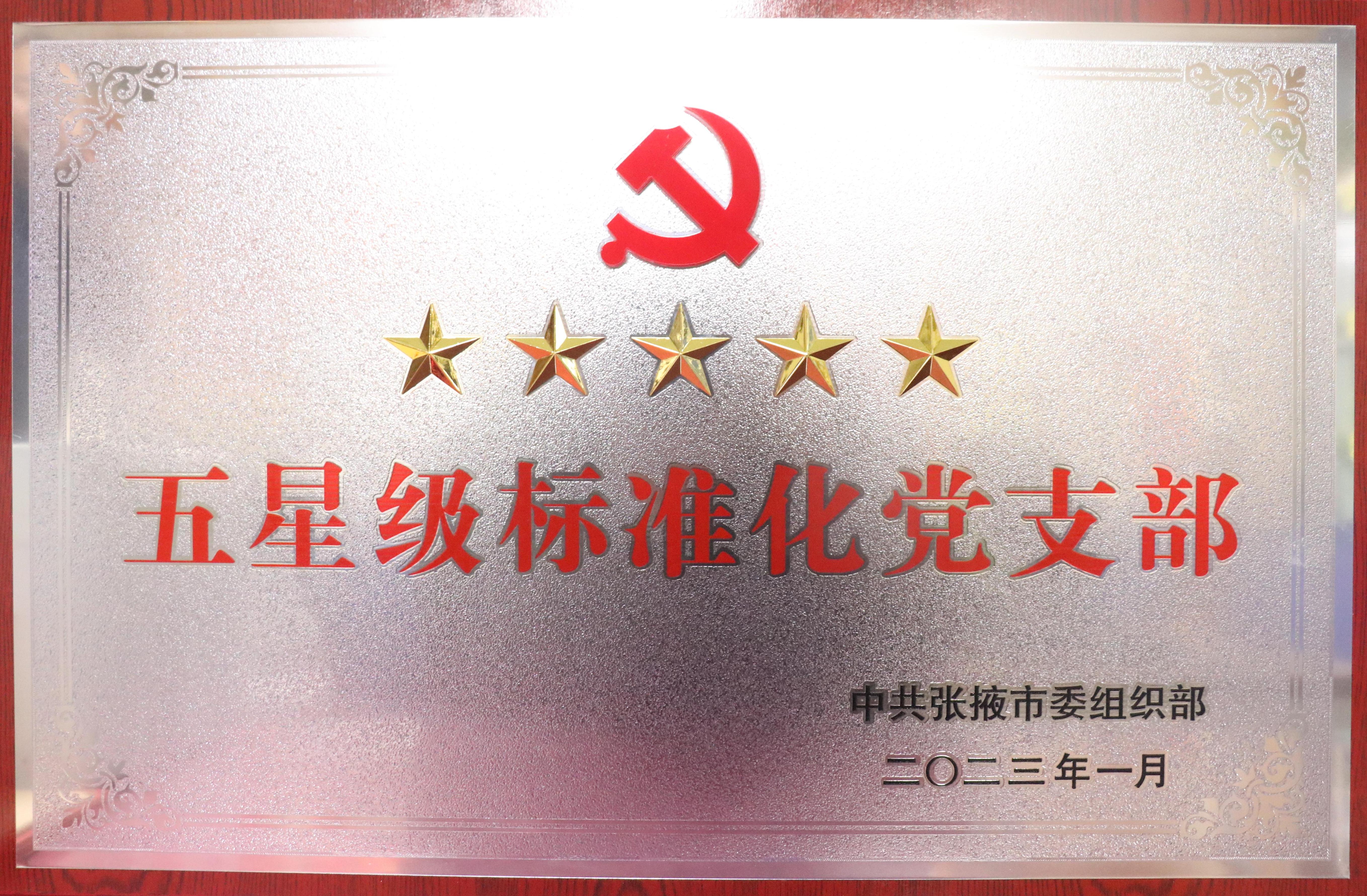 年五星级标准化党支部（市委组织部）